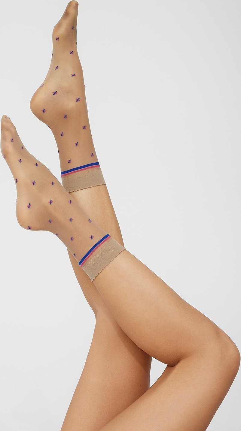 Silonkové ponožky so vzorom Knittex 12411 Match 20 deň Veľkosť: ONE SIZE, Barva: čierna