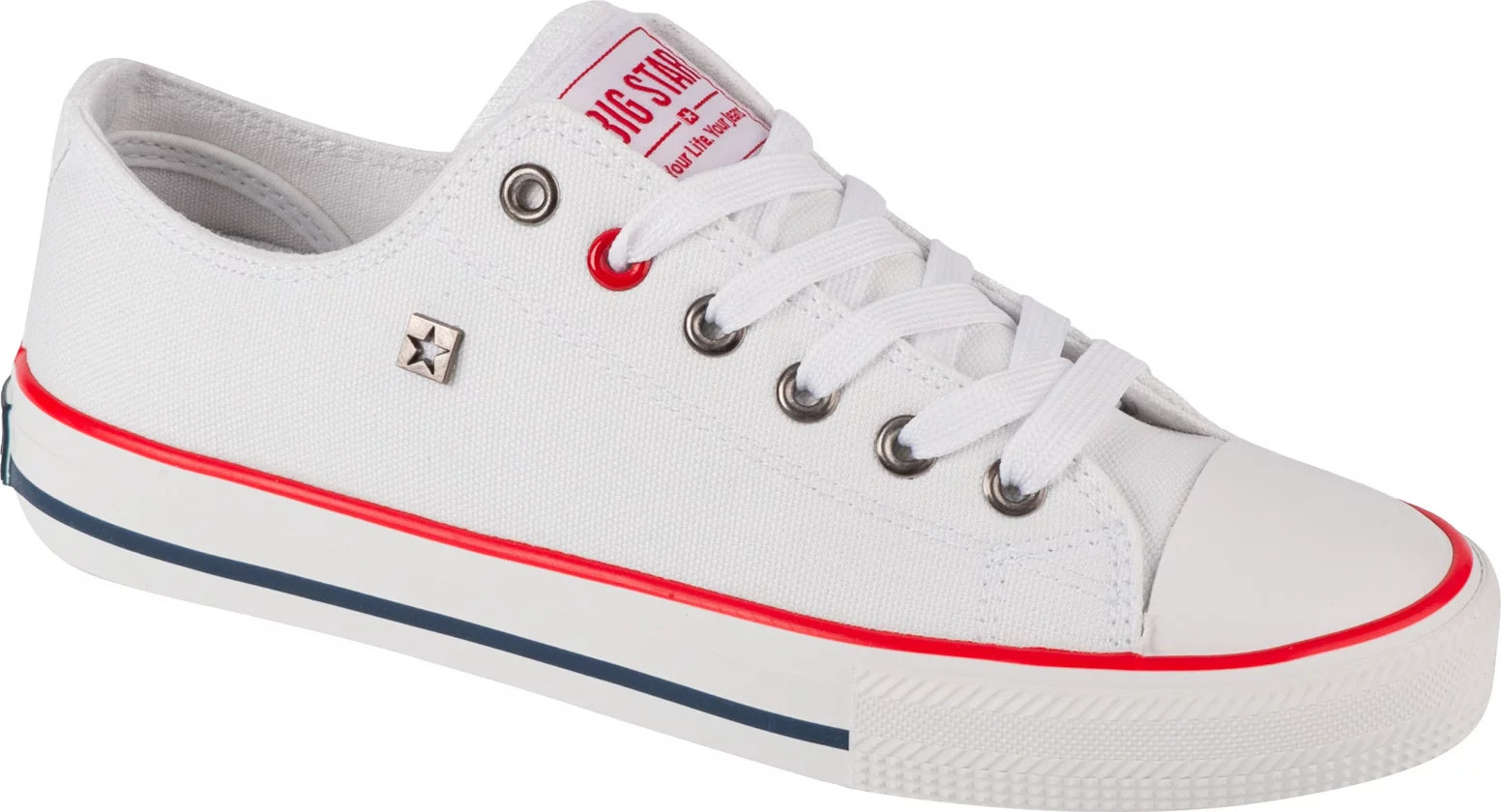 Biele plátené tenisky Big Star Shoes NN274656 Veľkosť: 41