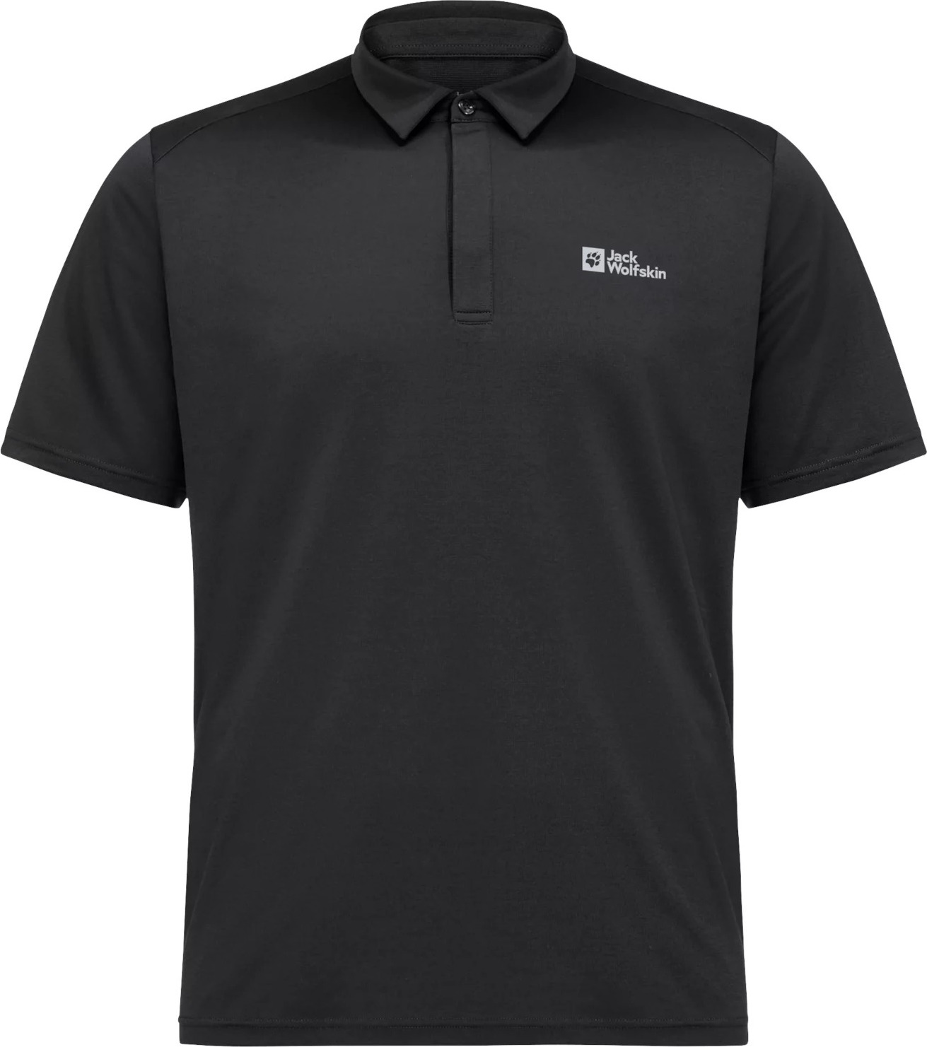 Čierna polokošeľa Jack Wolfskin Delfami Polo Shirt 1809801-6000 Veľkosť: S