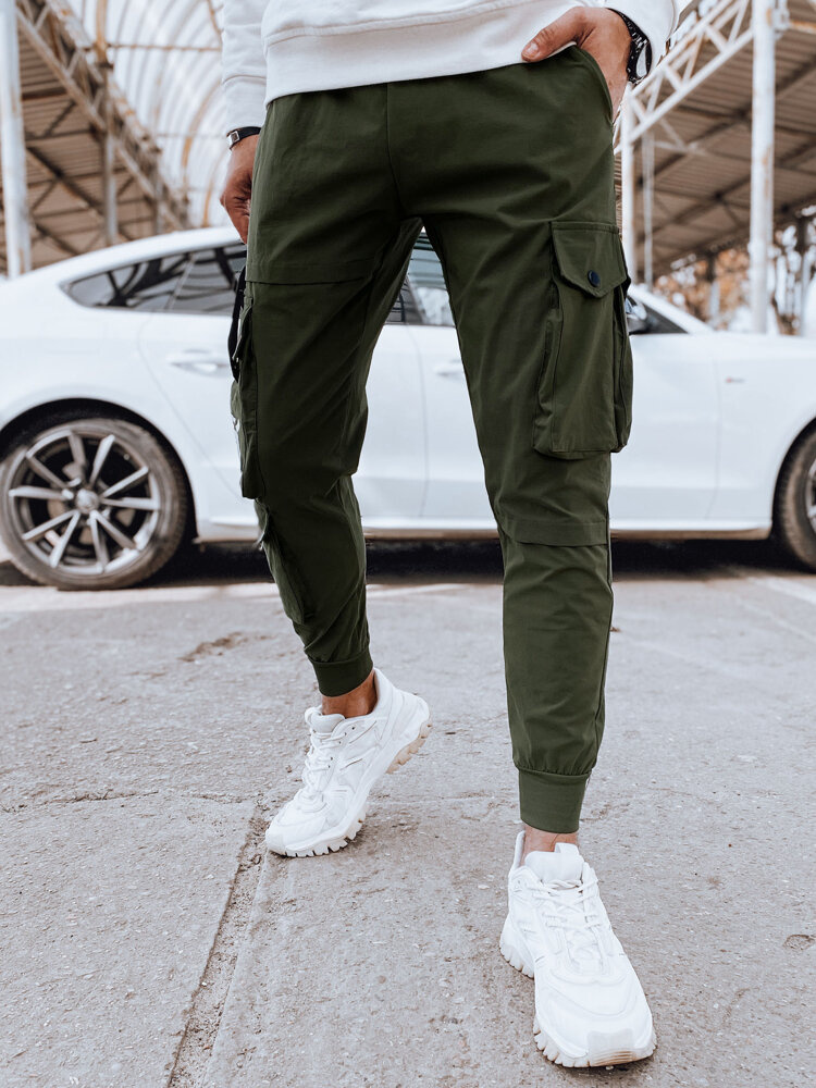 Tmavé khaki tepláky s vreckami UX4304 Veľkosť: XL