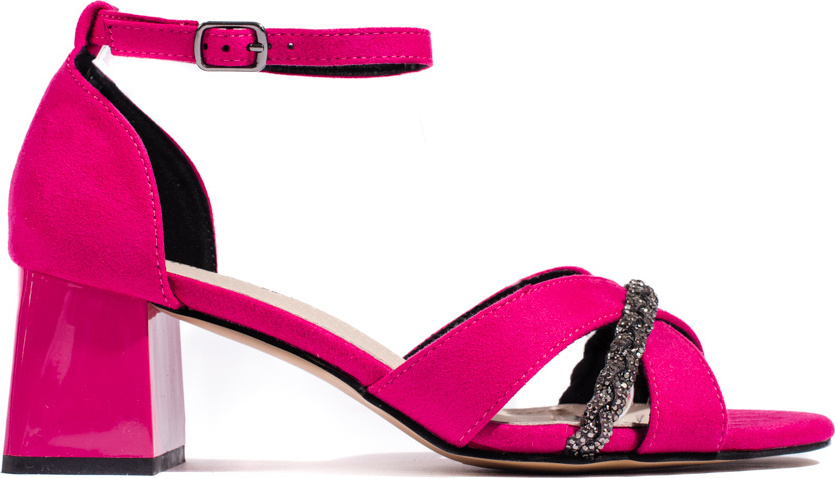 Tmavoružové Semišové sandále na stĺpiku GD-FL1136FU Veľkosť: 36