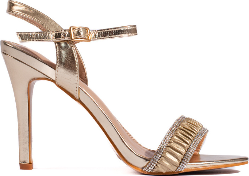 Zlaté elegantné sandále na tenkom podpätku GD-DO-119GO Veľkosť: 37