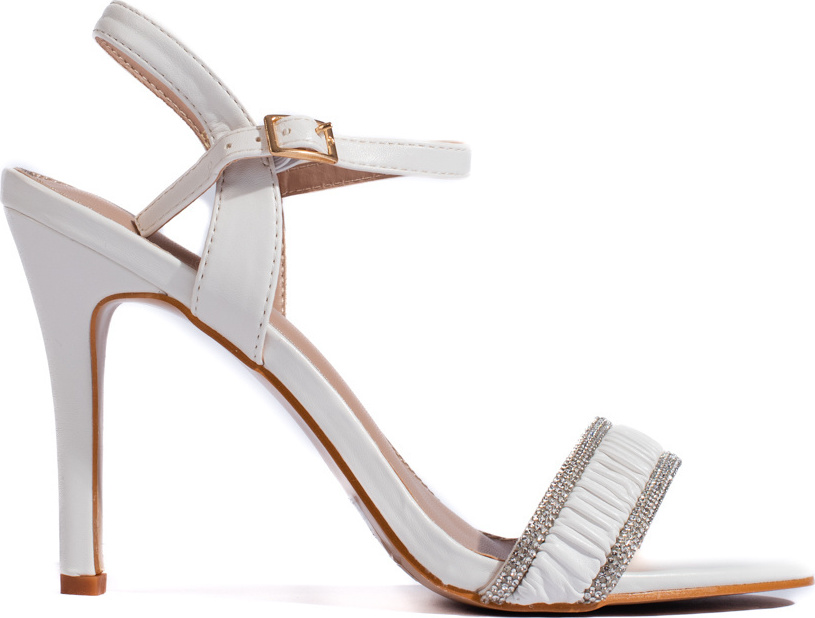 Biele elegantné sandále na tenkom podpätku GD-DO-119W Veľkosť: 37