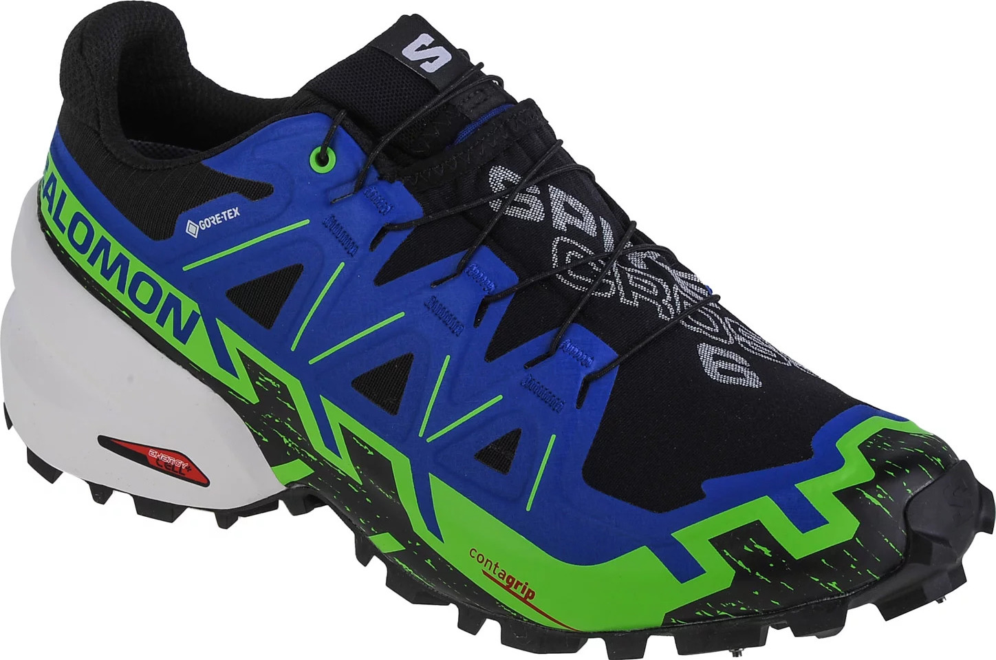 Modro-čierne trekkingové topánky Salomon Spikecross 6 GTX 472687 Veľkosť: 44 2/3