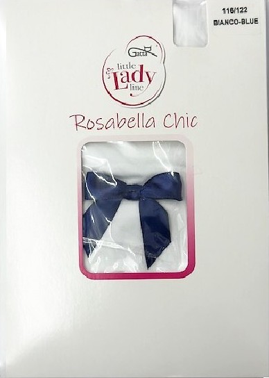 Dievčenské pančuchy s mašľou Gatta Rosabella Chic Little Lady 60 den 92-158 Veľkosť: 92-98, Barva: modrá mašľa