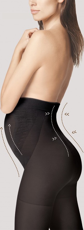 Tehotenské čierne pančuchy Fiore M 5215 Mama 100 den 5-XL Veľkosť: XL