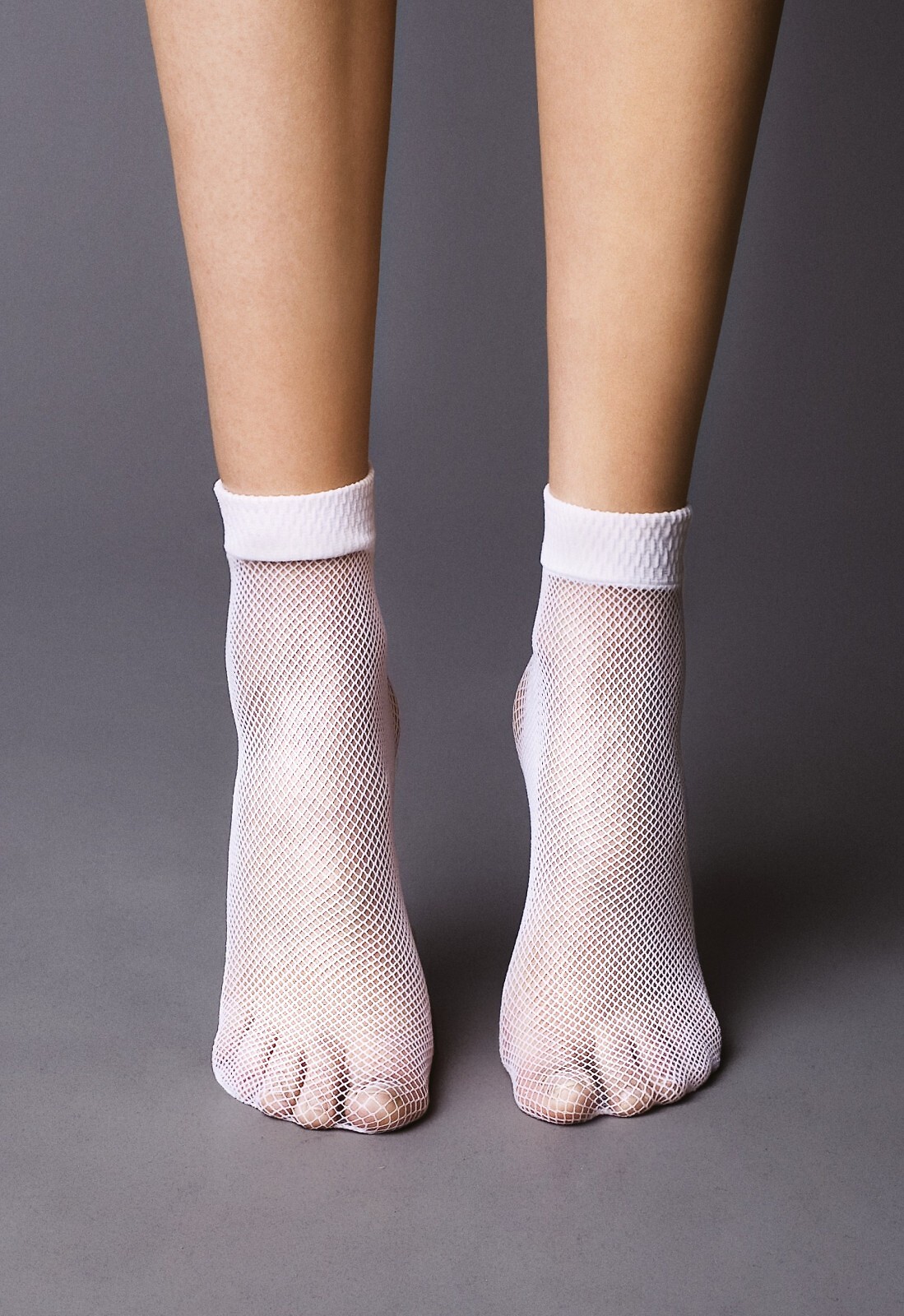 Sieťované silonkové ponožky Veneziana Rete Veľkosť: ONE SIZE, Barva: biela