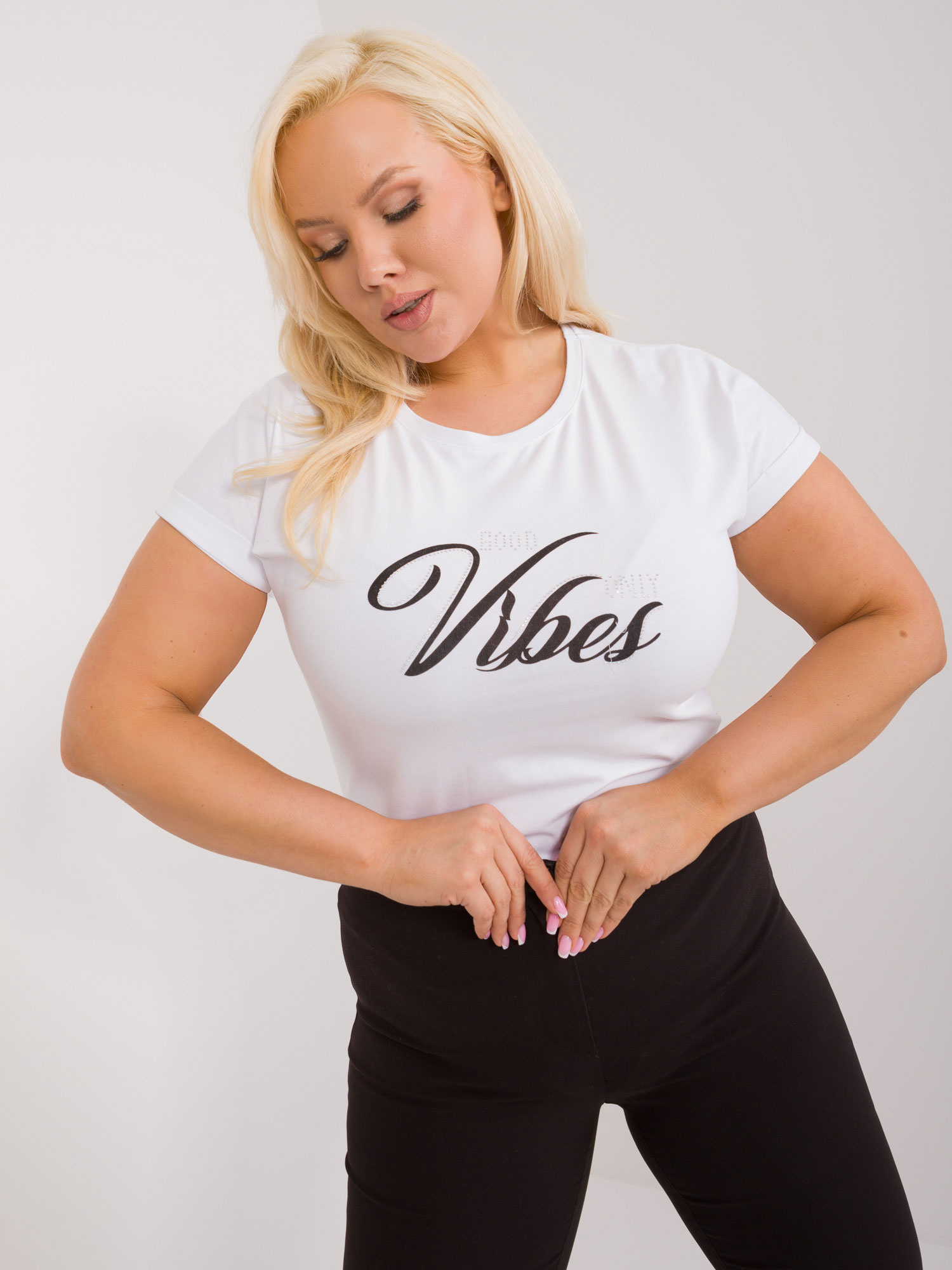 Biele tričko s nápisom RV-TS-9475.60-white Veľkosť: ONE SIZE