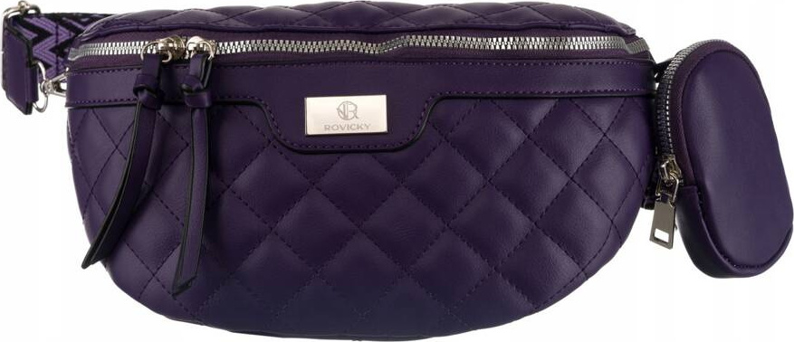Rovicky Fialová prešívaná ľadvinka s odnímateľnou peňaženkou R-NER-6 Veľkosť: ONE SIZE