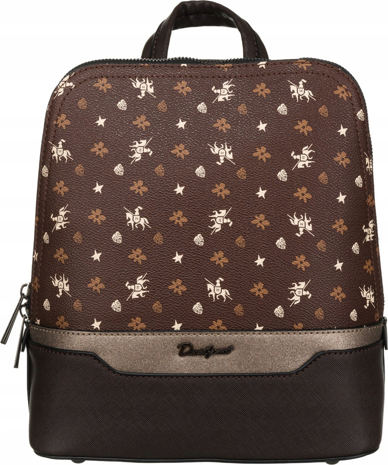 David Jones Tmavohnedý vzorovaný plecniak 6866-2 Veľkosť: ONE SIZE