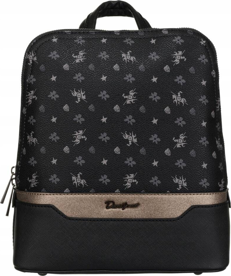 David Jones Čierny vzorovaný plecniak 6866-2 Veľkosť: ONE SIZE