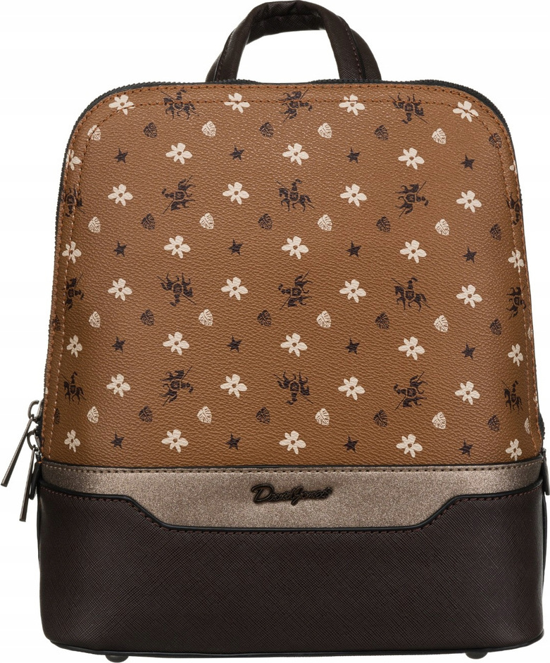 David Jones Svetlohnedý vzorovaný plecniak 6866-2 Veľkosť: ONE SIZE