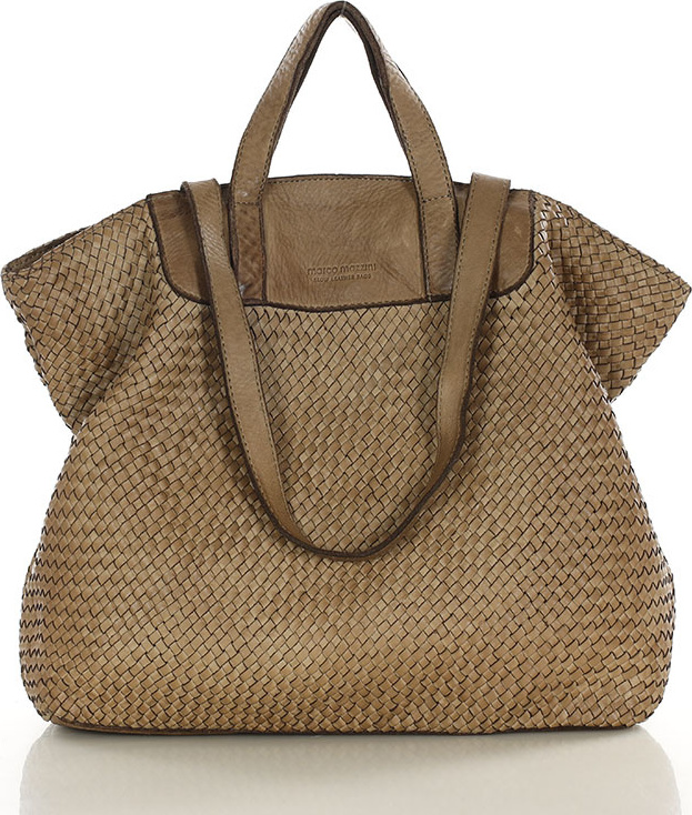 MARCO MAZZINI Béžová pletená shopper bag (v186b) Veľkosť: ONE SIZE