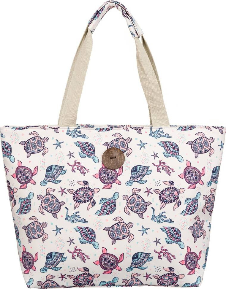 Biela vzorovaná plážová taška 207 Veľkosť: ONE SIZE