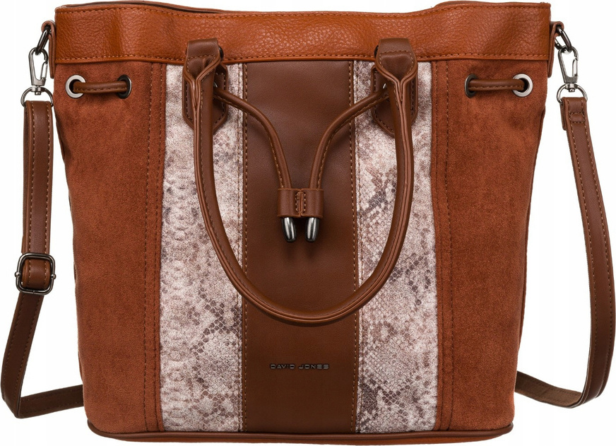 David Jones hnedá shopper kabelka so zvieracím vzorom 6885-5 Veľkosť: ONE SIZE