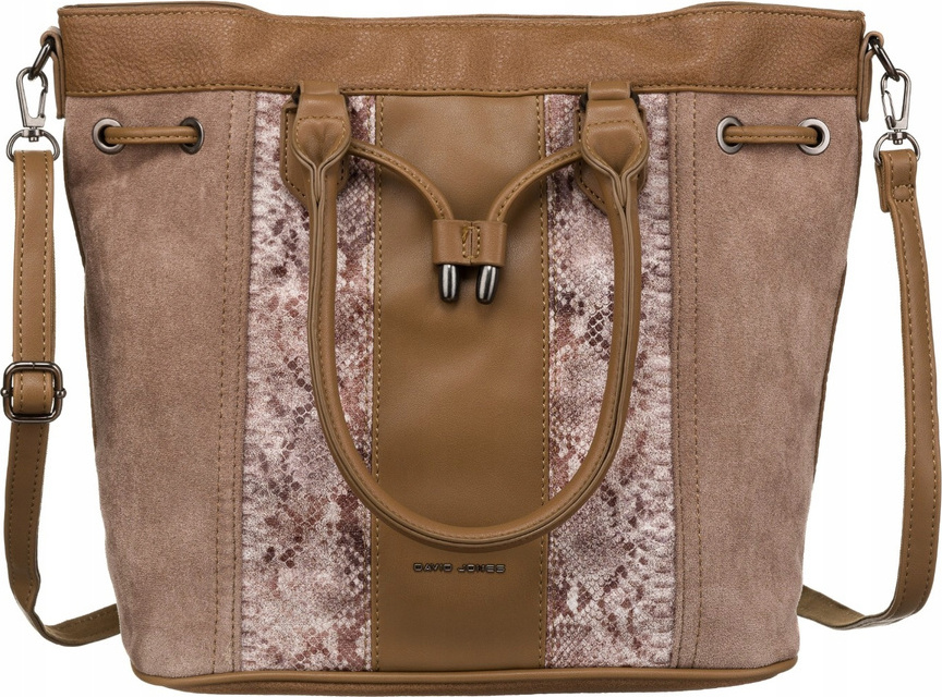 David Jones svetlobéžová shopper kabelka so zvieracím vzorom 6885-5 Veľkosť: ONE SIZE