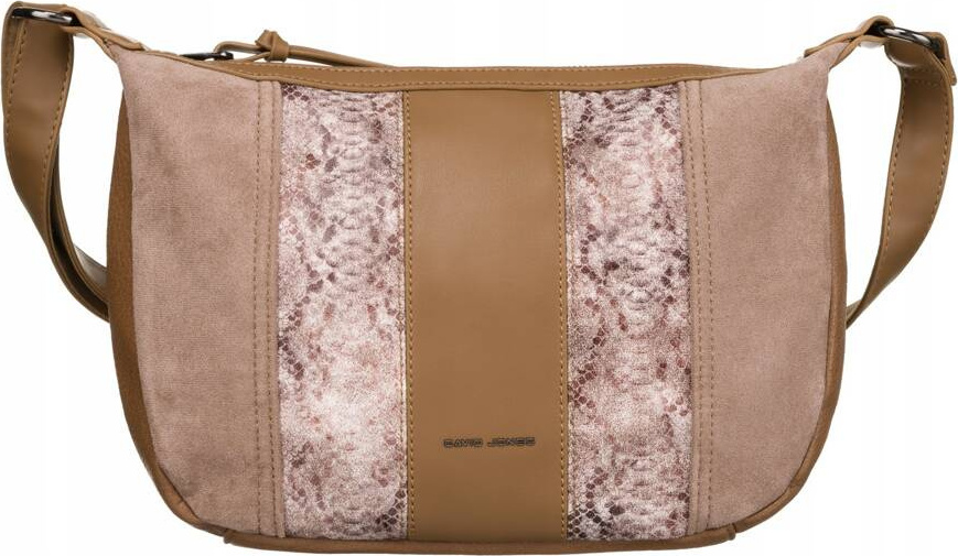 David Jones hnedá vzorovaná crossbody kabelka 6885-1 Veľkosť: ONE SIZE
