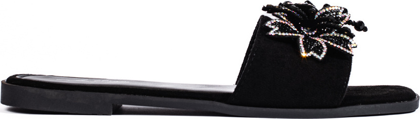 Čierne dámske nazuváky s kamienkami MS19095B Veľkosť: 36