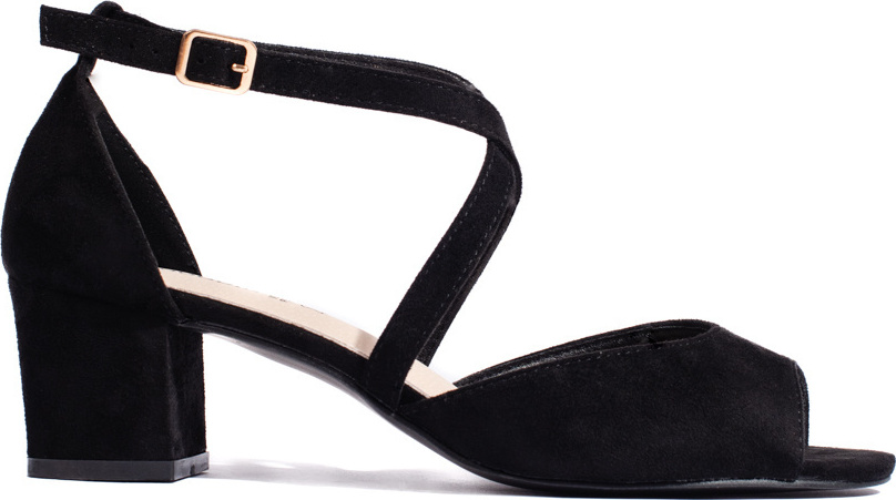 Čierne dámske sandále na nízkom podpätku GD-FL1334B Veľkosť: 36