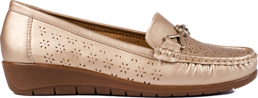 Zlaté dierované mokasíny 3250GO Veľkosť: 36