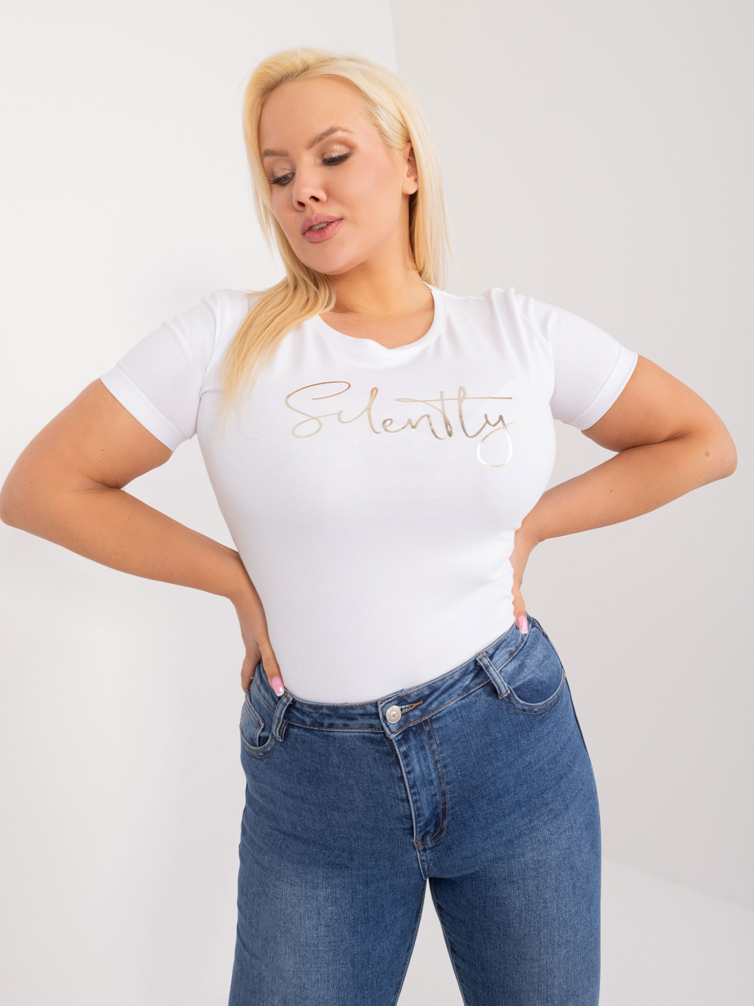 Biele tričko s nápisom -RV-TS-9480.85-white Veľkosť: ONE SIZE
