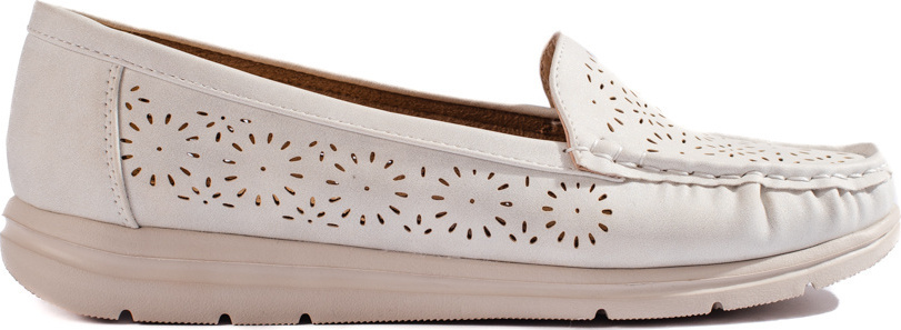 Biele dierované mokasíny VE01W Veľkosť: 36