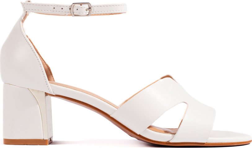 Biele sandálky na podpätku LL326W Veľkosť: 37