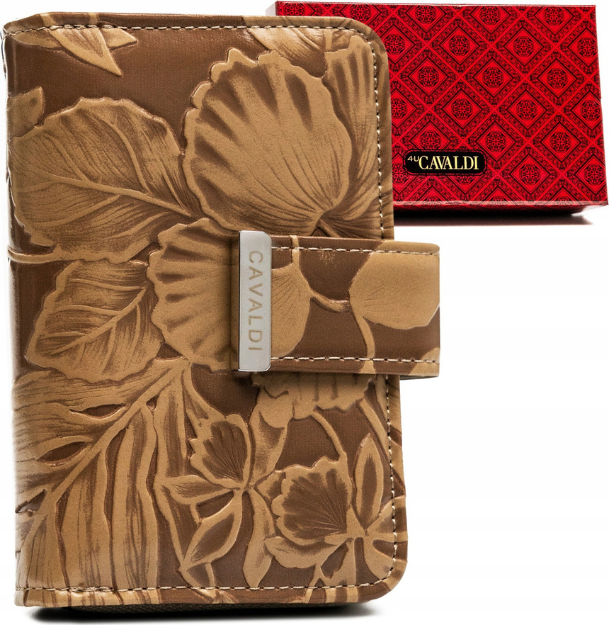4U Cavaldi Hnedá vzorovaná stredná peňaženka M666 PX31-DSF Veľkosť: ONE SIZE