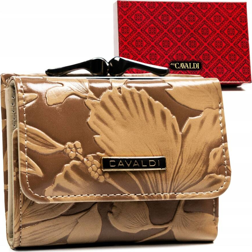 4U Cavaldi hnedá vzorovaná malá peňaženka M665 PX32-DSF Veľkosť: ONE SIZE