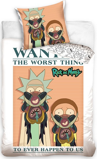 DETSKÉ FAREBNÉ OBLIEČKY RICK AND MORTY Veľkosť: ONE SIZE