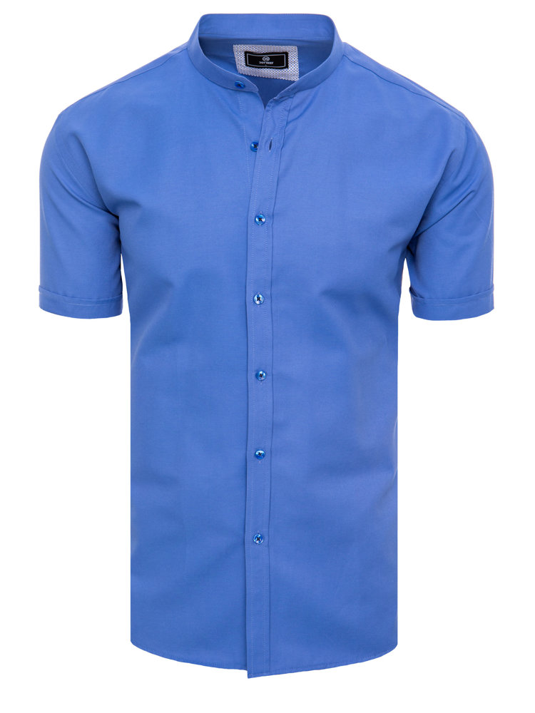 Modrá košeľa s krátkym rukávom KX1001 Veľkosť: L