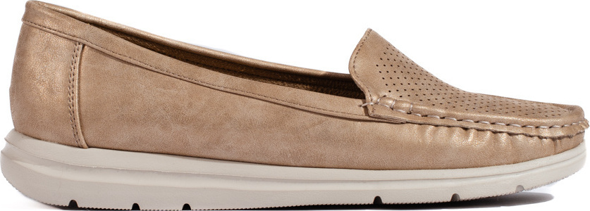 Zlaté dierované mokasíny VE02CH Veľkosť: 36