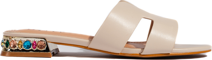 Svetlobéžové nazuváky s ozdobnou podrážkou M369BE Veľkosť: 36