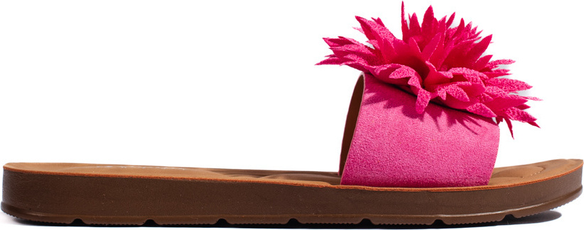 Tmavoružové nazuváky s kvetinou CK288FU Veľkosť: 36