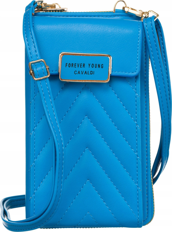 4U Cavaldi Modrá prešívaná crossbody peňaženka M678 M-10 Veľkosť: ONE SIZE