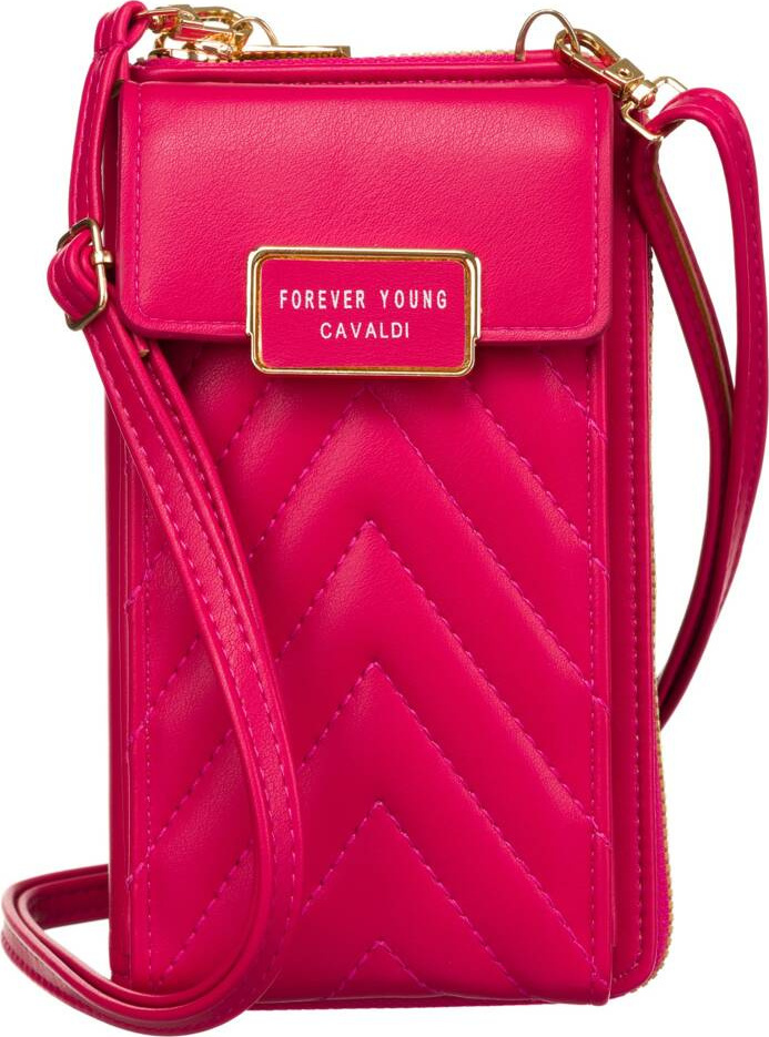 4U Cavaldi Tmavoružová prešívaná crossbody peňaženka M672 M-10 Veľkosť: ONE SIZE