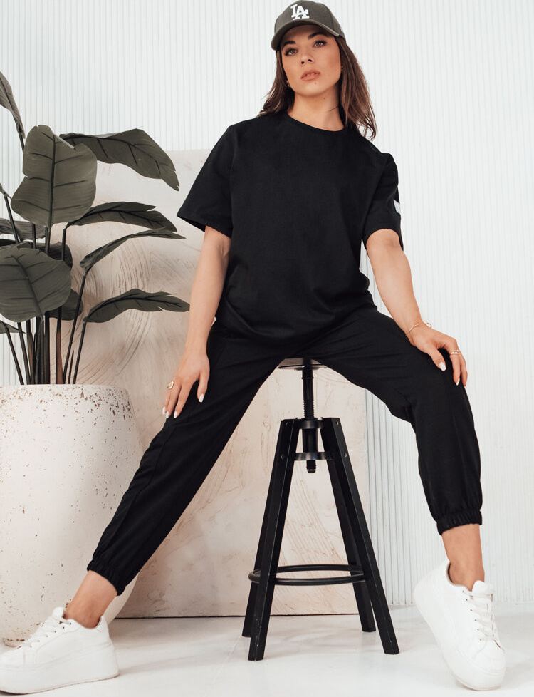 Čierna súprava trička a teplákov RIZNA AY1032 Veľkosť: L