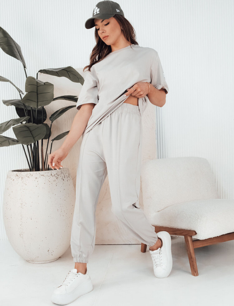 Svetlosivá súprava trička a teplákov RIZNA AY1033 Veľkosť: L