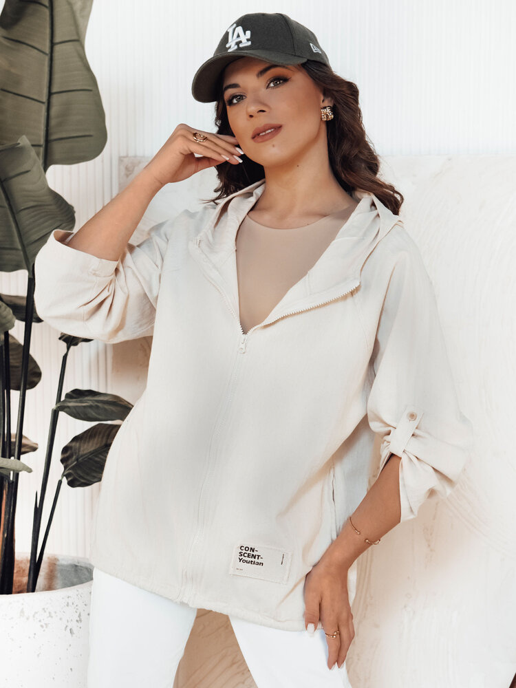 Smotanová ľahká voľná bunda MANDIA TY4325 Veľkosť: S