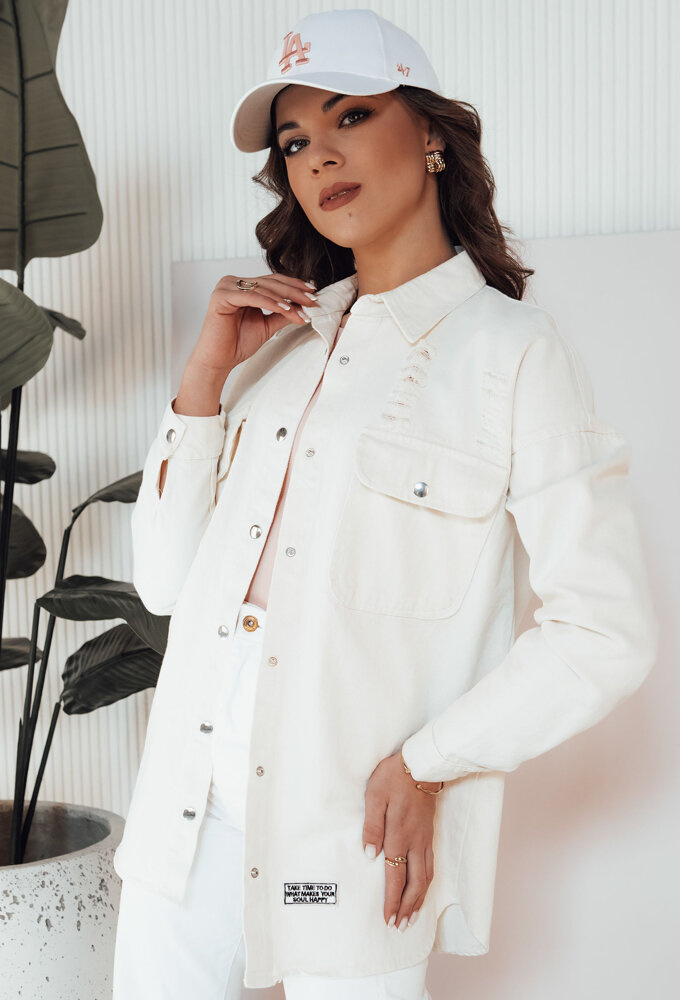 Smotanová košeľová jarná bunda AZZALA TY4326 Veľkosť: M