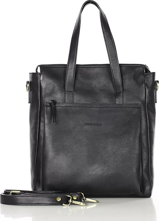 MARCO MAZZINI čierna kožená shopper taška (R305a) Veľkosť: ONE SIZE