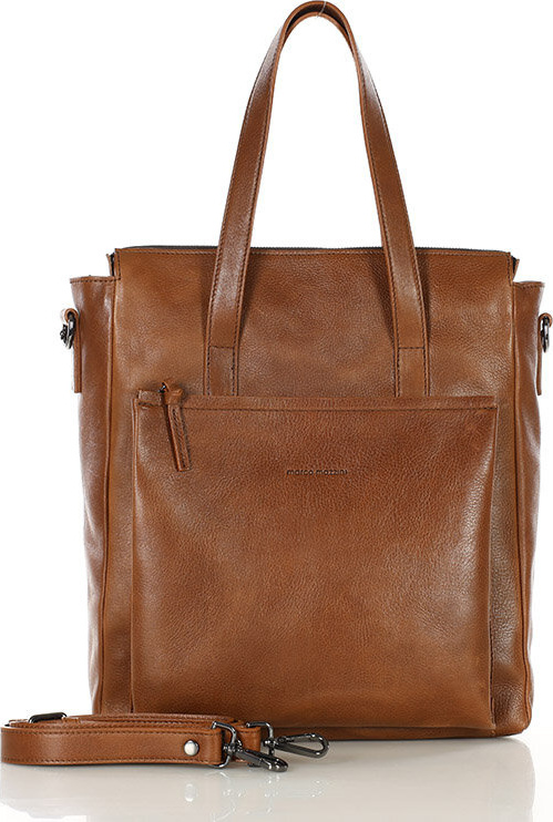 MARCO MAZZINI hnedá kožená shopper taška (R305b) Veľkosť: ONE SIZE