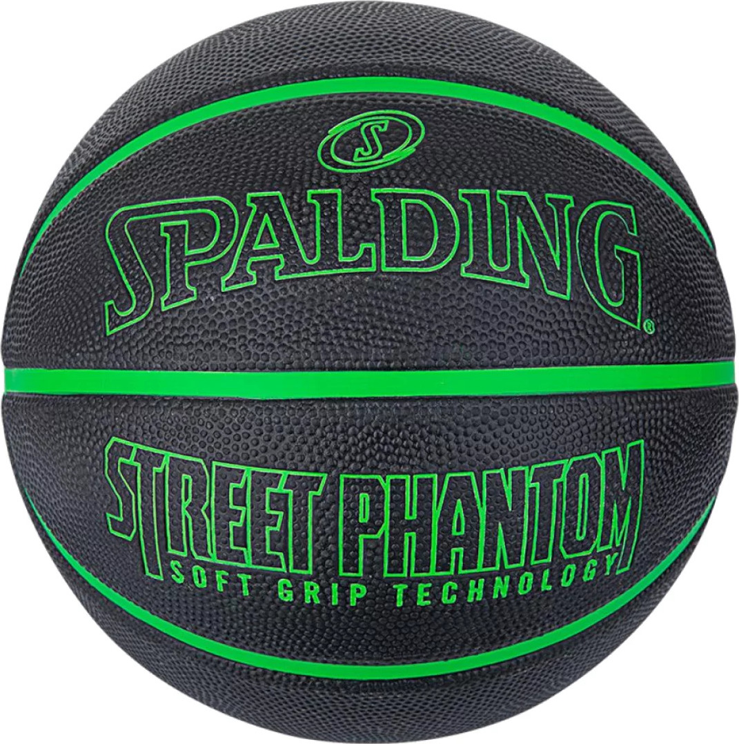 Čierno-zelená lopta Spalding Phantom Ball 84384Z Veľkosť: 7