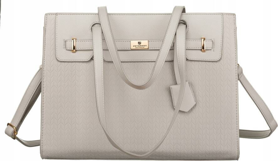 Peterson Sivá štýlová shopper kabelka PTN R-1907 Veľkosť: ONE SIZE