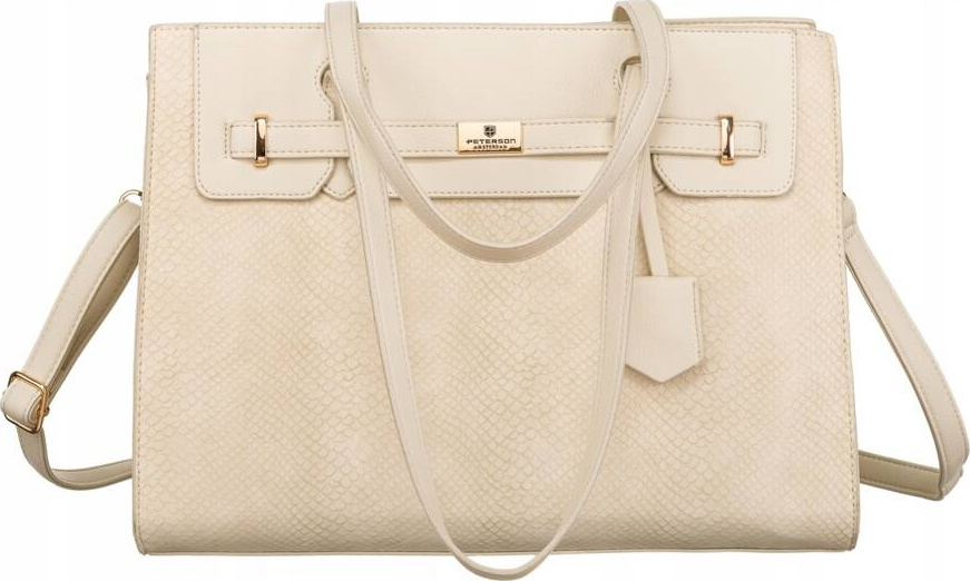 Peterson Béžová štýlová shopper kabelka PTN R-1907 Veľkosť: ONE SIZE