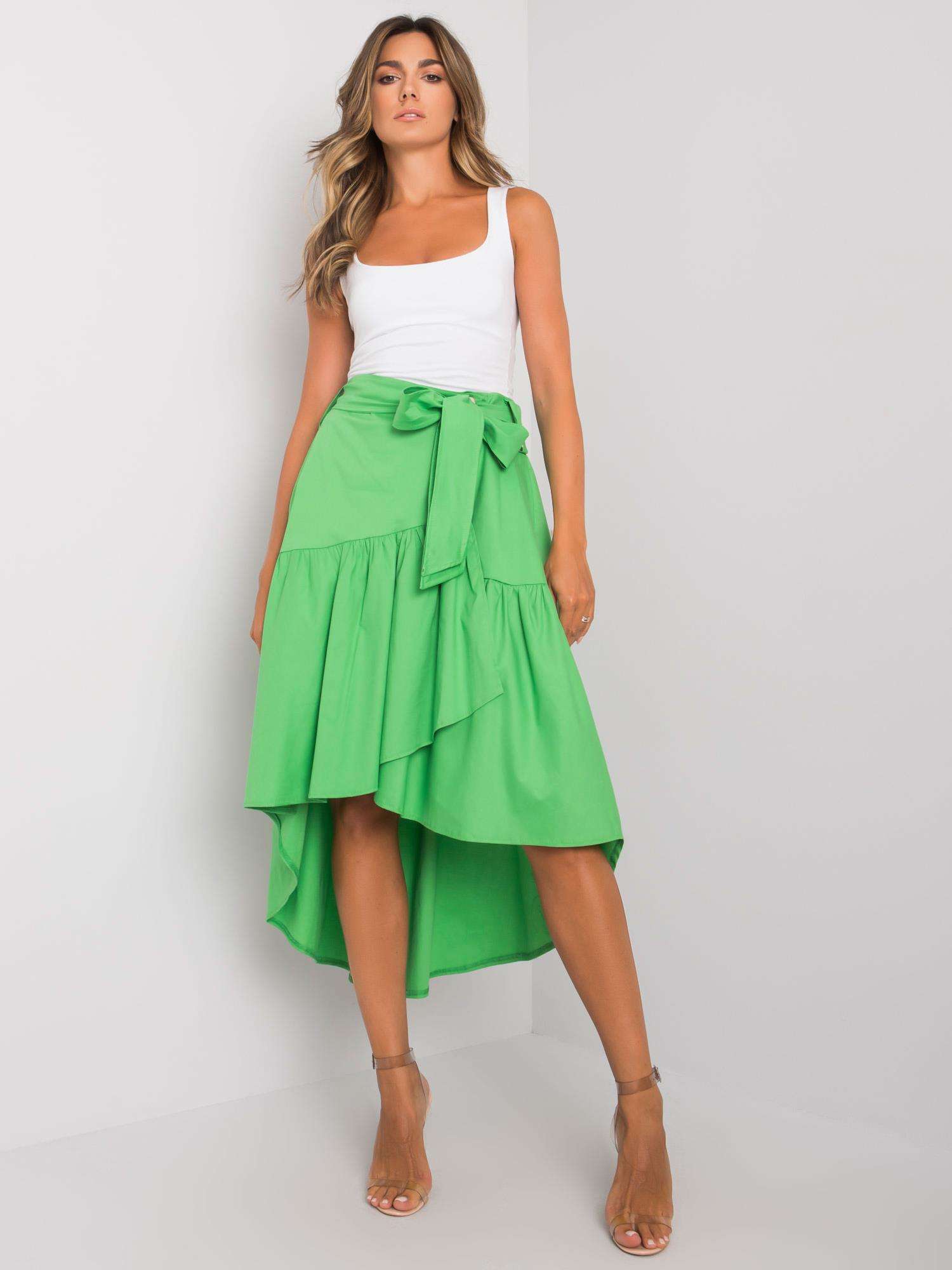 Zelená asymetrická sukne -CHA-SD-1036.77P-green Veľkosť: L/XL