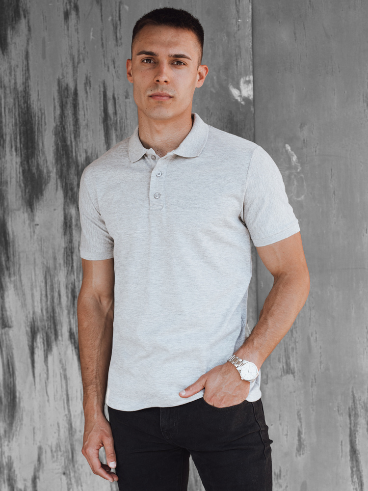 Svetlosivé pánske polotričko PX0597 Veľkosť: M