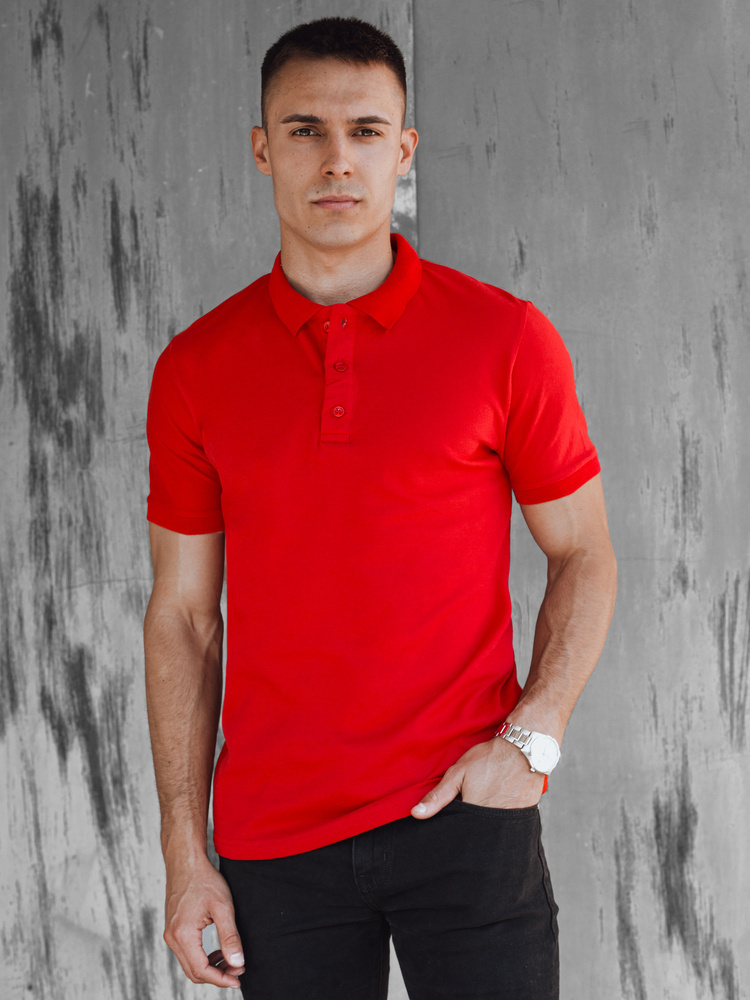 Červené pánské polotričko PX0598 Veľkosť: M