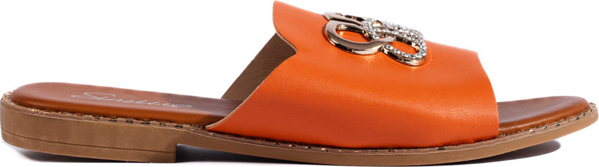 Oranžové Štýlové dámske nazuváky KK-722OR Veľkosť: 36