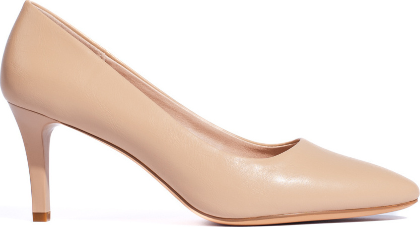 Elegantné béžové dámske lodičky na tenkom podpätku 1336COF Veľkosť: 36